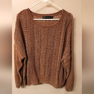 NY&Co mocha chenille knit sweater